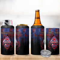 Personalised Guam 4 in 1 Can Cooler Tumbler Chamorro Seal Tribal Scratch Design DT05 - Polynesian Pride