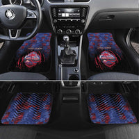 Personalised Guam Car Mats Chamorro Seal Tribal Scratch Design DT05 Set 4pcs Navy - Polynesian Pride