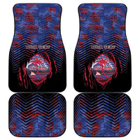 Personalised Guam Car Mats Chamorro Seal Tribal Scratch Design DT05 - Polynesian Pride
