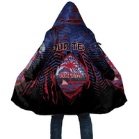 Personalised Guam Cloak Chamorro Seal Tribal Scratch Design DT05 Unisex Navy - Polynesian Pride