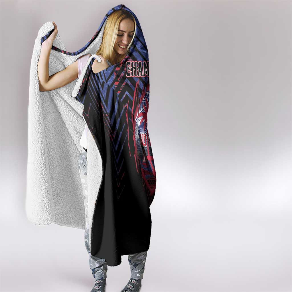 Guam Hooded Blanket Chamorro Seal Tribal Scratch Design DT05 - Polynesian Pride