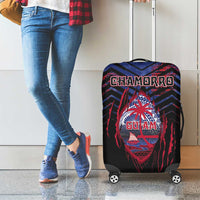 Guam Luggage Cover Chamorro Seal Tribal Scratch Design DT05 - Polynesian Pride