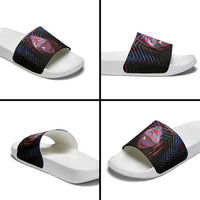 Guam Slide Sandals Chamorro Seal Tribal Scratch Design DT05 - Polynesian Pride