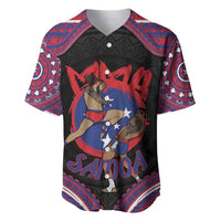 Personalised Samoa Mixed Martial Arts Baseball Jersey Flying Knee Of Samoan DT05 Black - Polynesian Pride