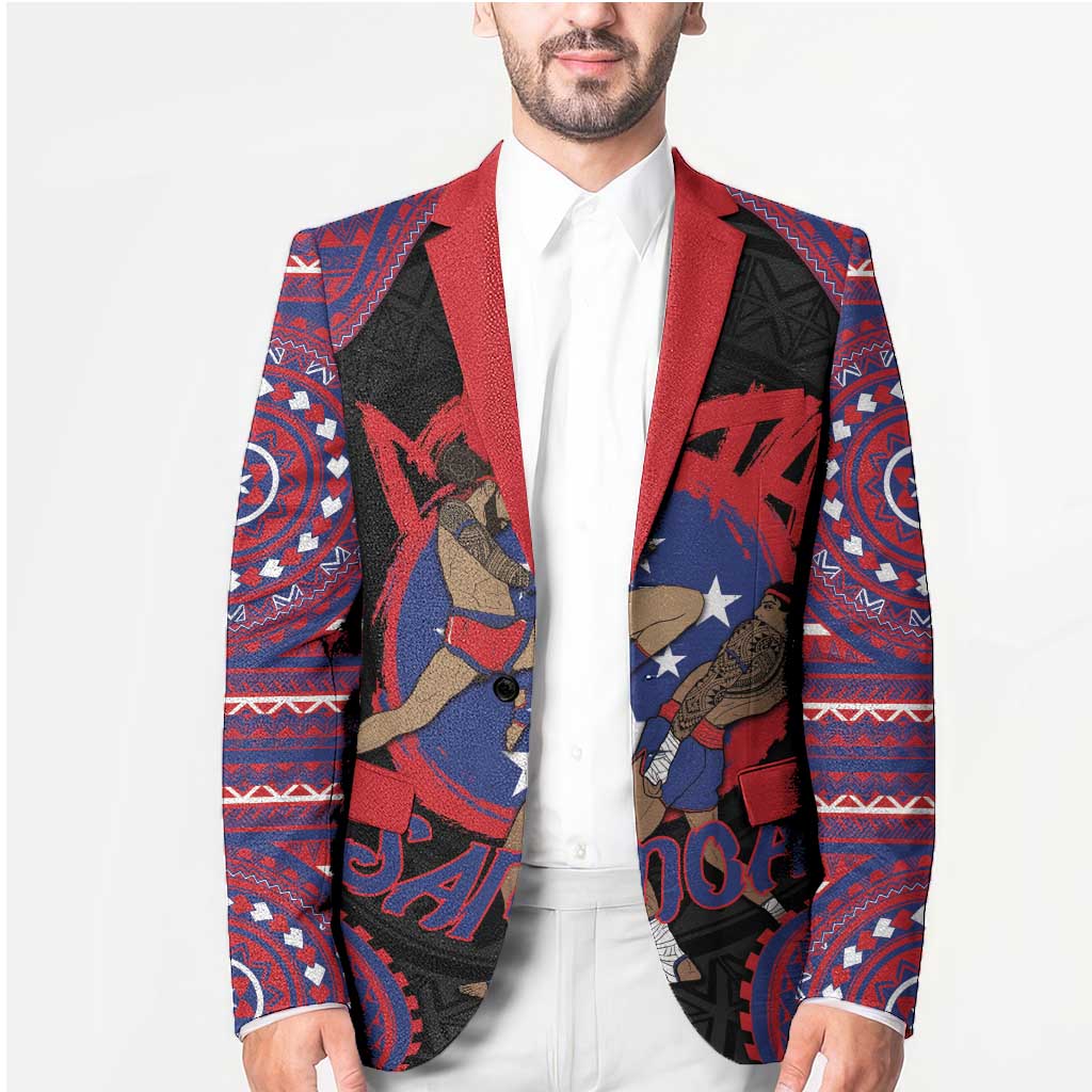 Personalised Samoa Mixed Martial Arts Blazer Flying Knee Of Samoan DT05 - Polynesian Pride