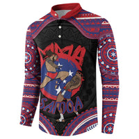 Personalised Samoa Mixed Martial Arts Button Sweatshirt Flying Knee Of Samoan DT05 - Polynesian Pride