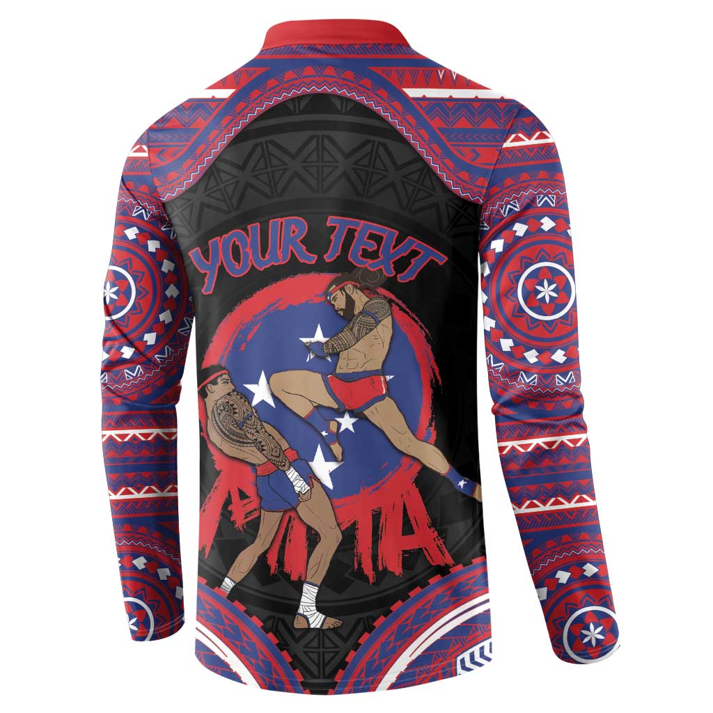 Personalised Samoa Mixed Martial Arts Button Sweatshirt Flying Knee Of Samoan DT05 - Polynesian Pride