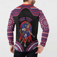 Personalised Samoa Mixed Martial Arts Button Sweatshirt Flying Knee Of Samoan DT05 - Polynesian Pride