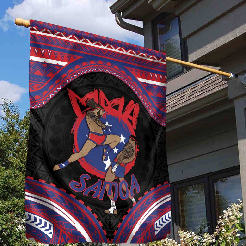 Samoa Mixed Martial Arts Garden Flag Flying Knee Of Samoan DT05 - Polynesian Pride