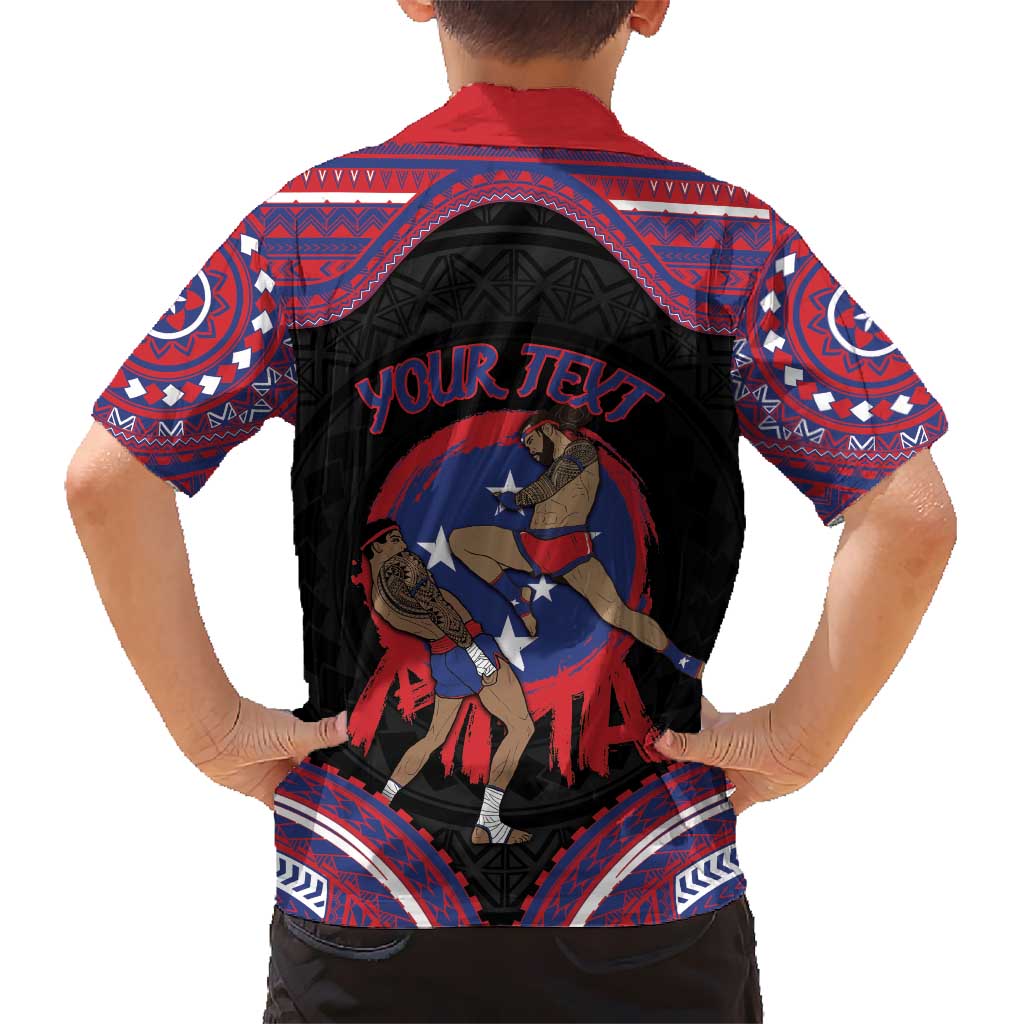 Personalised Samoa Mixed Martial Arts Kid Hawaiian Shirt Flying Knee Of Samoan DT05 - Polynesian Pride