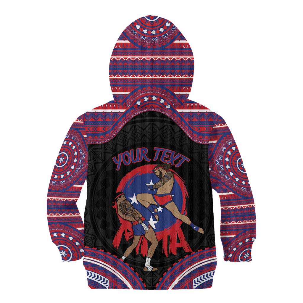 Personalised Samoa Mixed Martial Arts Kid Hoodie Flying Knee Of Samoan DT05 - Polynesian Pride