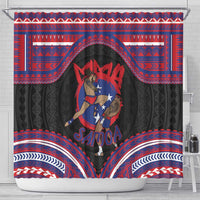 Samoa Mixed Martial Arts Shower Curtain Flying Knee Of Samoan DT05 - Polynesian Pride