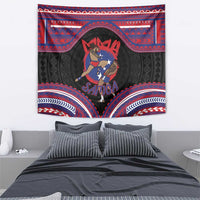 Samoa Mixed Martial Arts Tapestry Flying Knee Of Samoan DT05 - Polynesian Pride