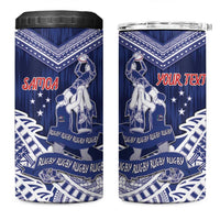 Personalised Samoa Rugby 4 in 1 Can Cooler Tumbler Pacific Warrior Glory DT05 One Size: 16 oz Navy - Polynesian Pride