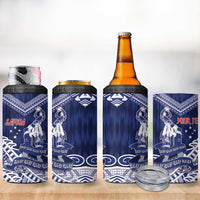 Personalised Samoa Rugby 4 in 1 Can Cooler Tumbler Pacific Warrior Glory DT05 - Polynesian Pride