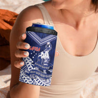 Personalised Samoa Rugby 4 in 1 Can Cooler Tumbler Pacific Warrior Glory DT05 - Polynesian Pride