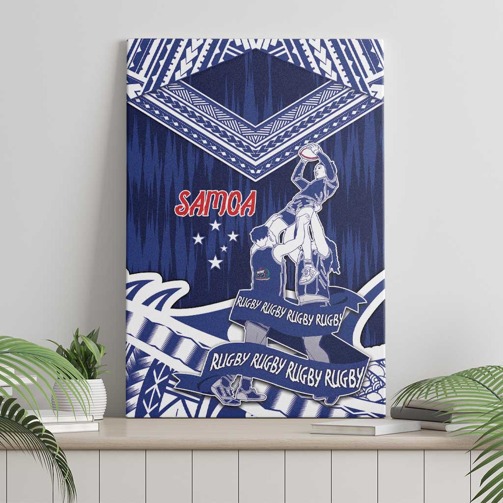 Samoa Rugby Canvas Wall Art Pacific Warrior Glory DT05 - Polynesian Pride