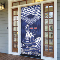 Personalised Samoa Rugby Door Cover Pacific Warrior Glory DT05 - Polynesian Pride
