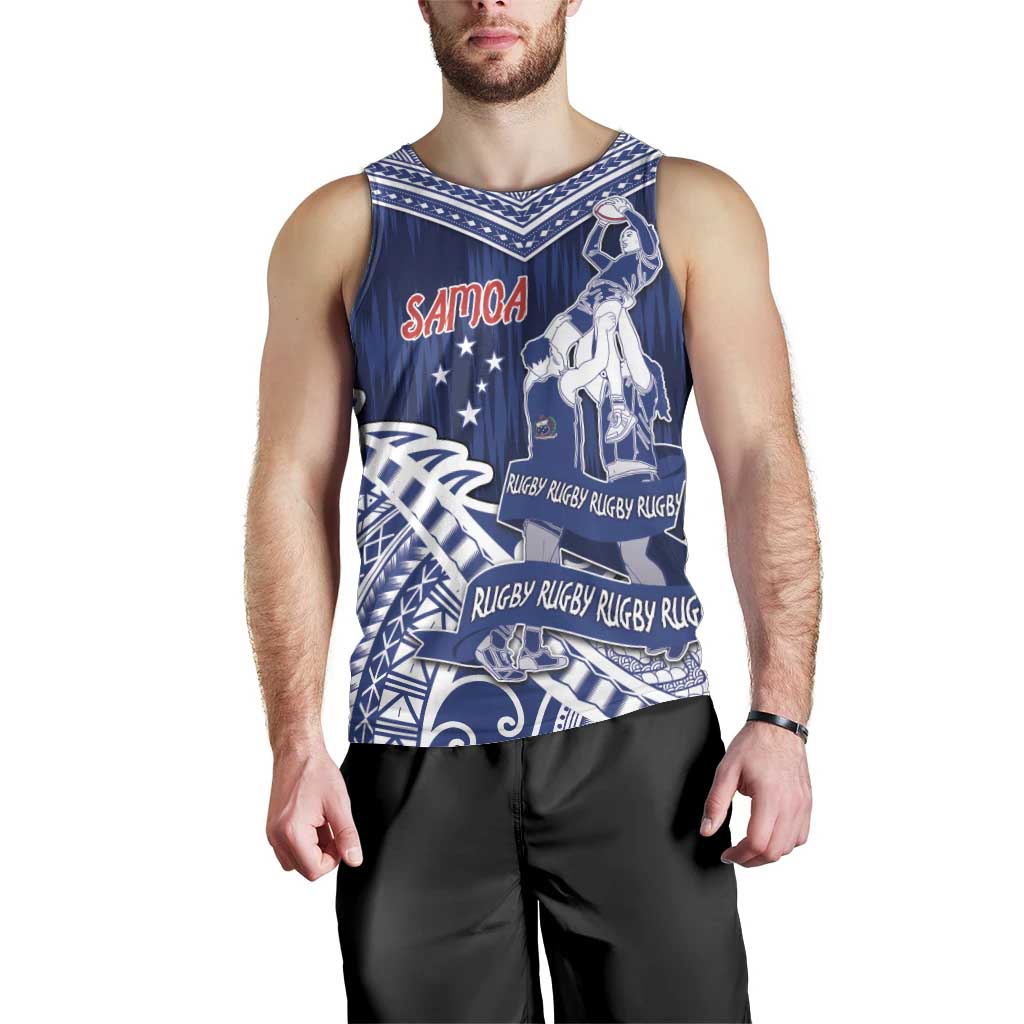 Personalised Samoa Rugby Men Tank Top Pacific Warrior Glory DT05 - Polynesian Pride