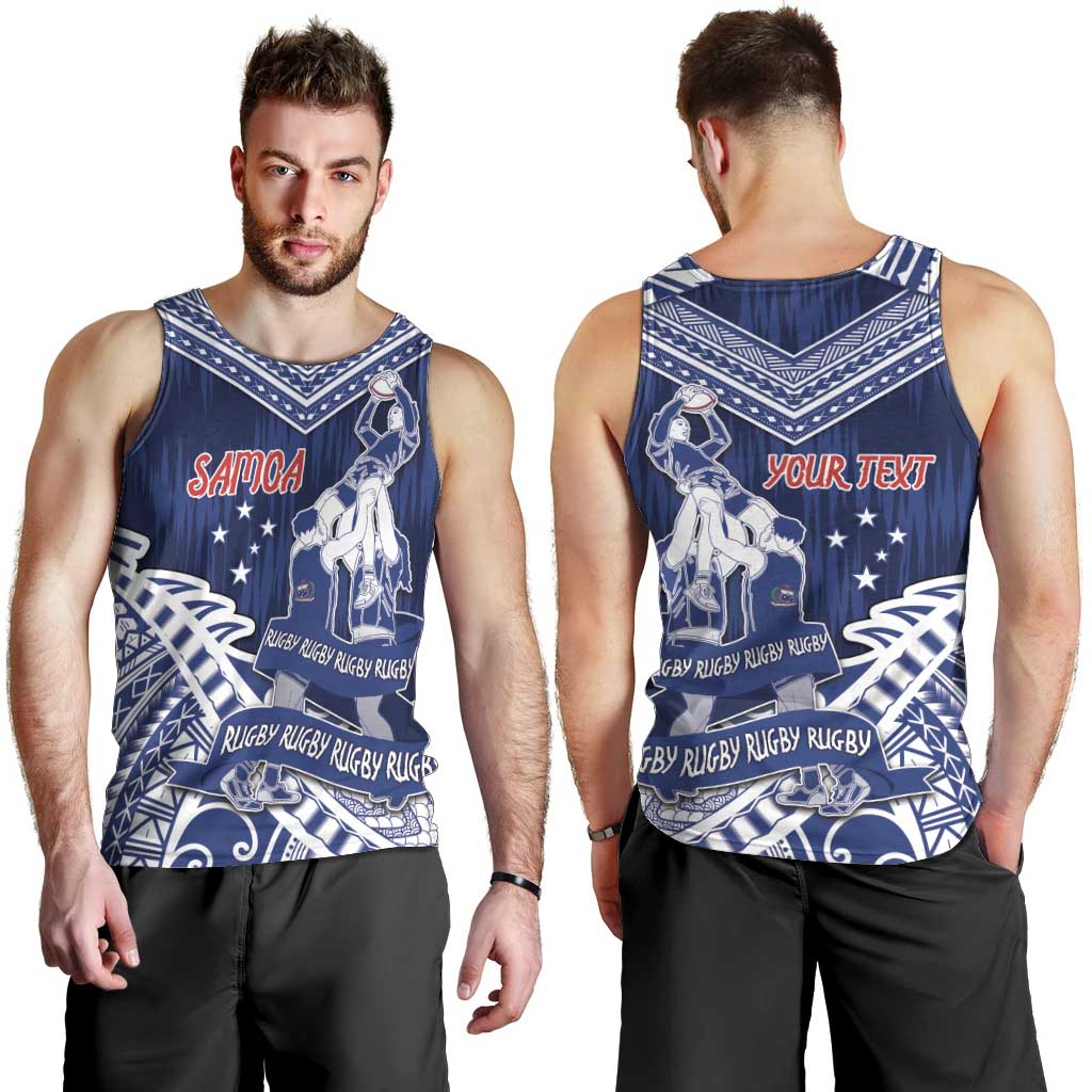 Personalised Samoa Rugby Men Tank Top Pacific Warrior Glory DT05 - Polynesian Pride
