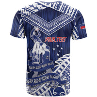 Personalised Samoa Rugby T Shirt Pacific Warrior Glory DT05 - Polynesian Pride