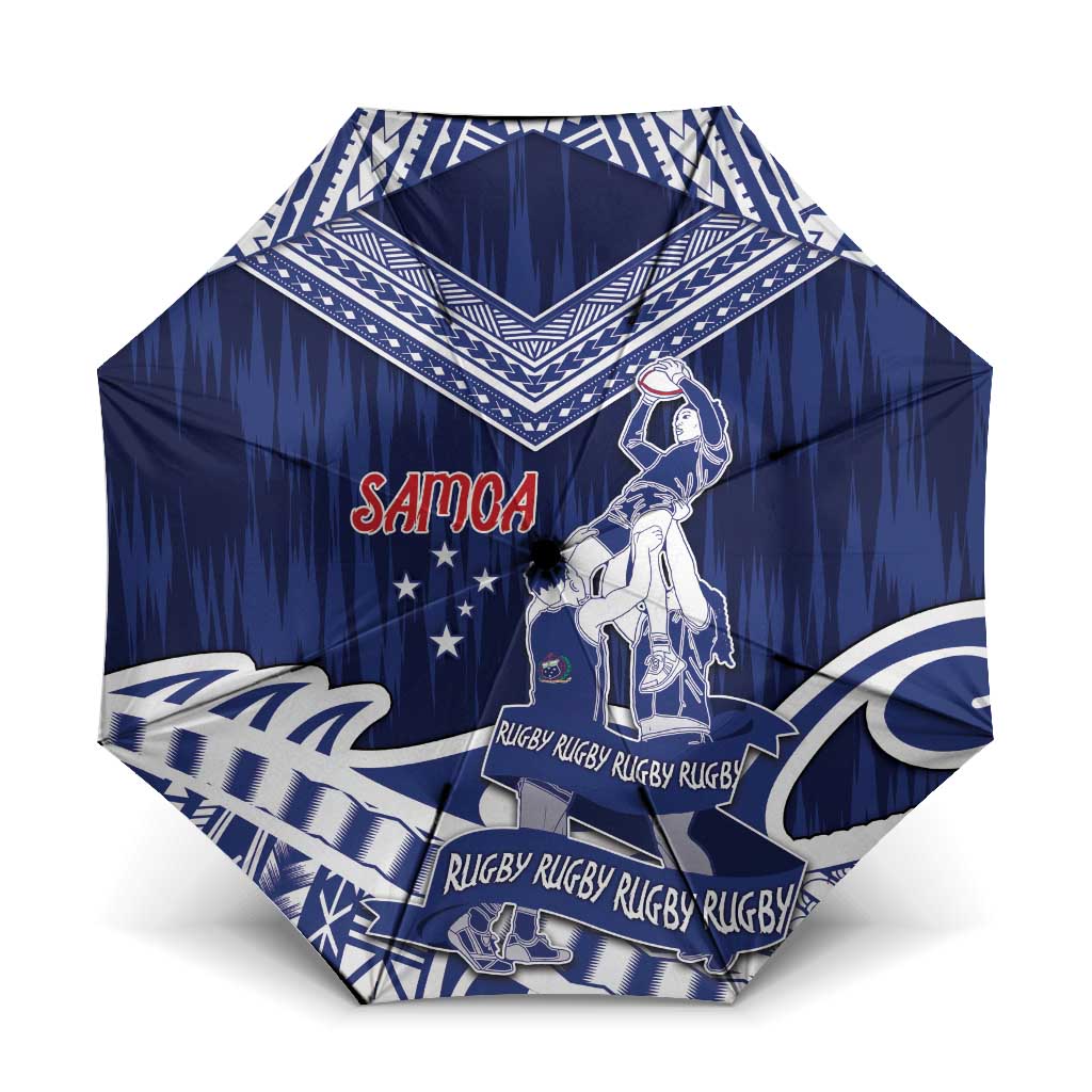 Samoa Rugby Umbrella Pacific Warrior Glory DT05 One Size Folded 11.42 inch Opened Diameter 37.4 inch Navy - Polynesian Pride