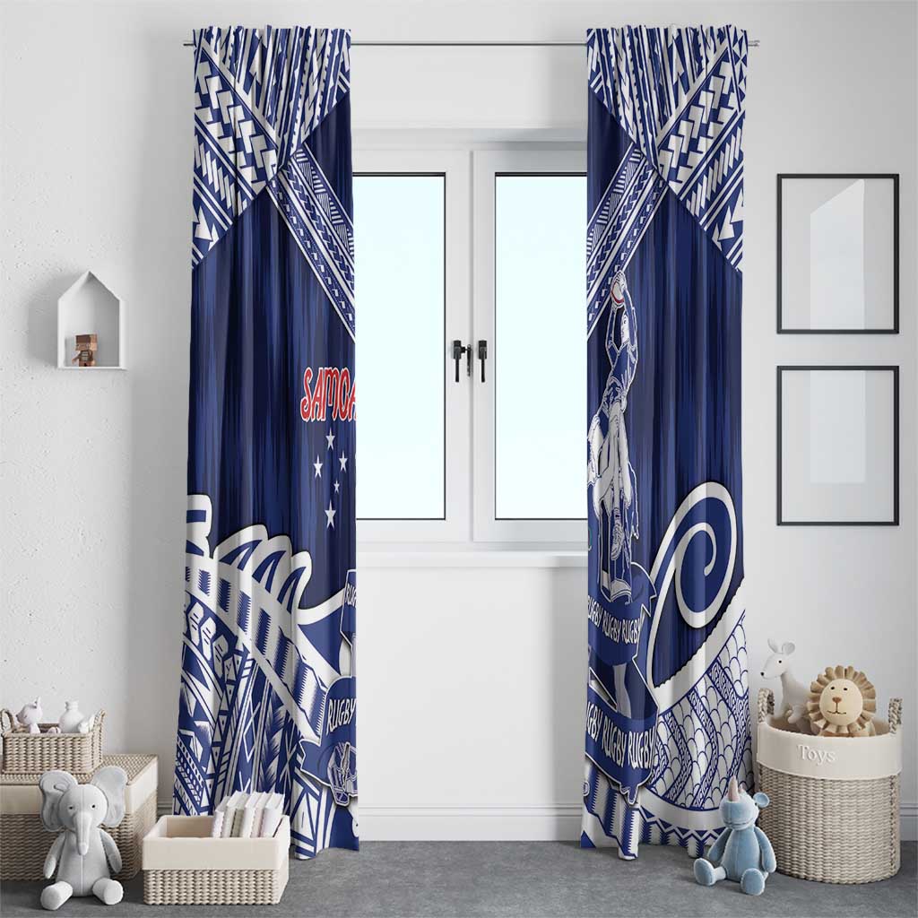 Samoa Rugby Window Curtain Pacific Warrior Glory DT05 - Polynesian Pride