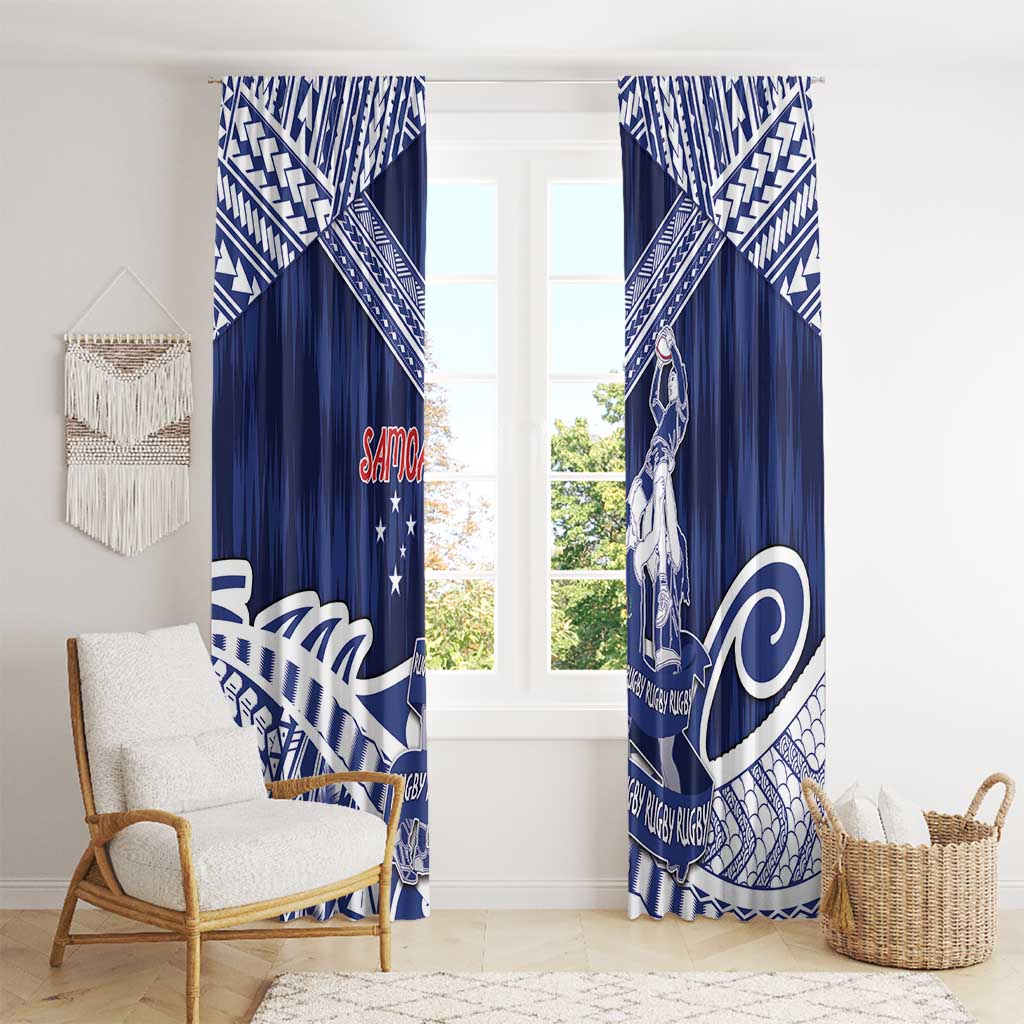 Samoa Rugby Window Curtain Pacific Warrior Glory DT05 - Polynesian Pride