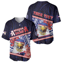 Personalized American Samoa Baseball Jersey Bald Eagle With Polynesian Pattern DT05 - Polynesian Pride