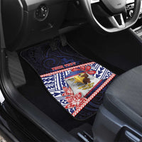 American Samoa Car Mats Bald Eagle With Polynesian Pattern DT05 - Polynesian Pride