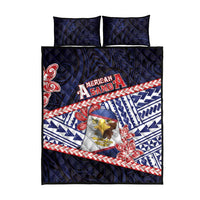 American Samoa Quilt Bed Set Bald Eagle With Polynesian Pattern DT05 - Polynesian Pride