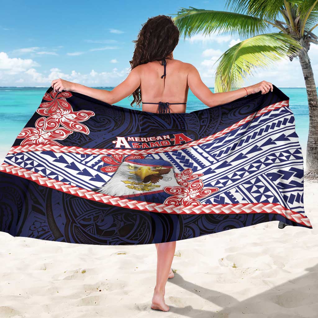 American Samoa Sarong Bald Eagle With Polynesian Pattern DT05 - Polynesian Pride