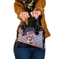 American Samoa Shoulder Handbag Bald Eagle With Polynesian Pattern DT05 One Size Navy - Polynesian Pride