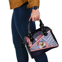 American Samoa Shoulder Handbag Bald Eagle With Polynesian Pattern DT05 - Polynesian Pride