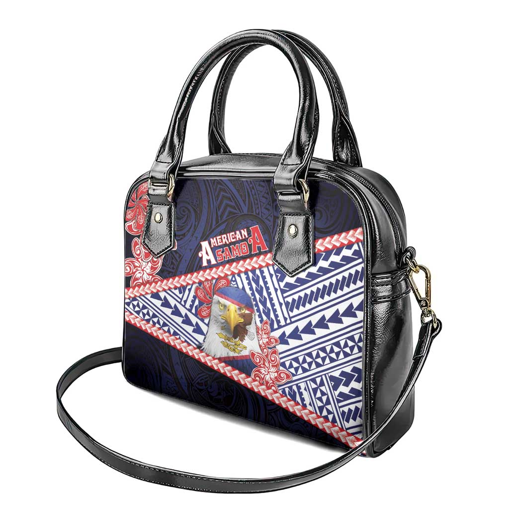 American Samoa Shoulder Handbag Bald Eagle With Polynesian Pattern DT05 - Polynesian Pride