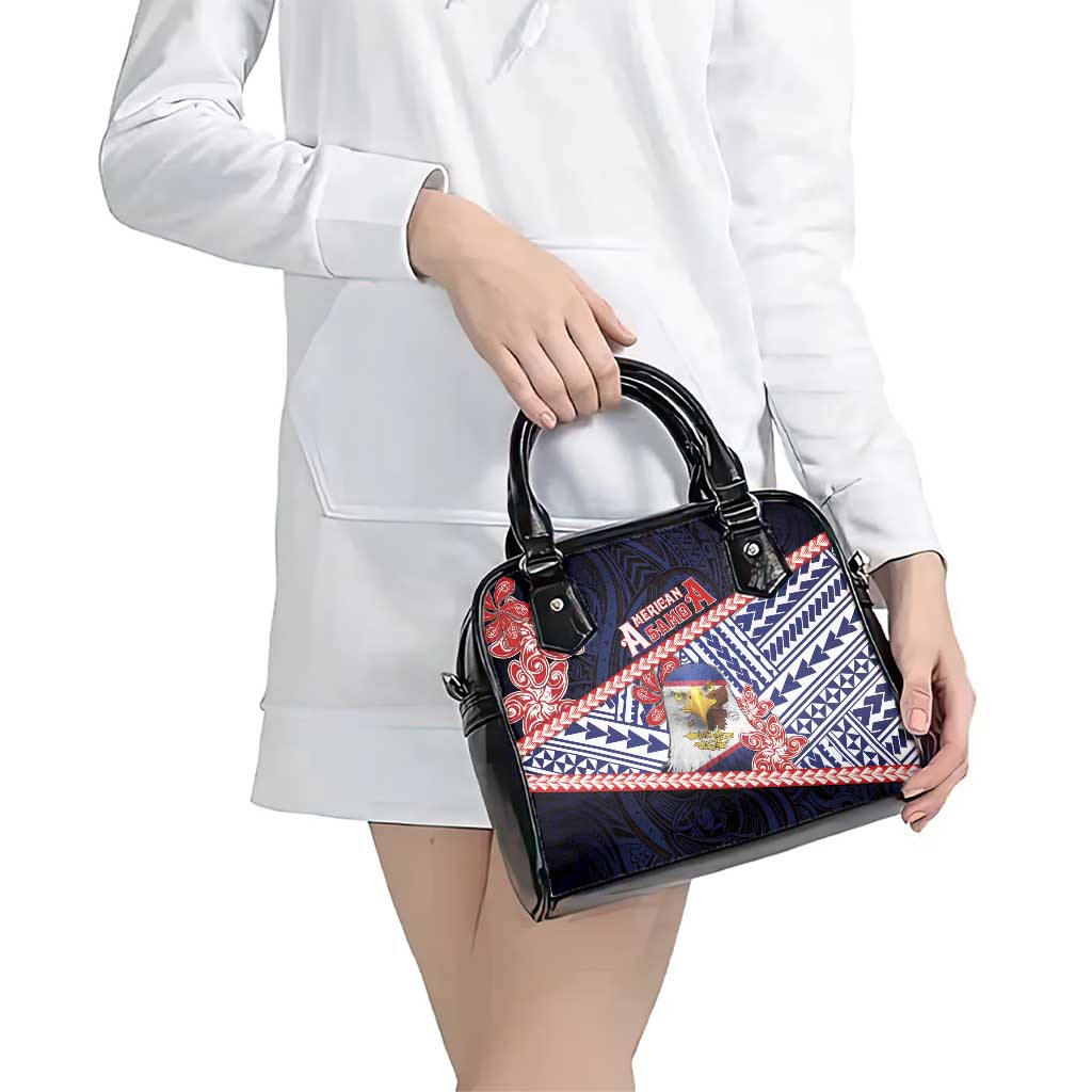 American Samoa Shoulder Handbag Bald Eagle With Polynesian Pattern DT05 - Polynesian Pride