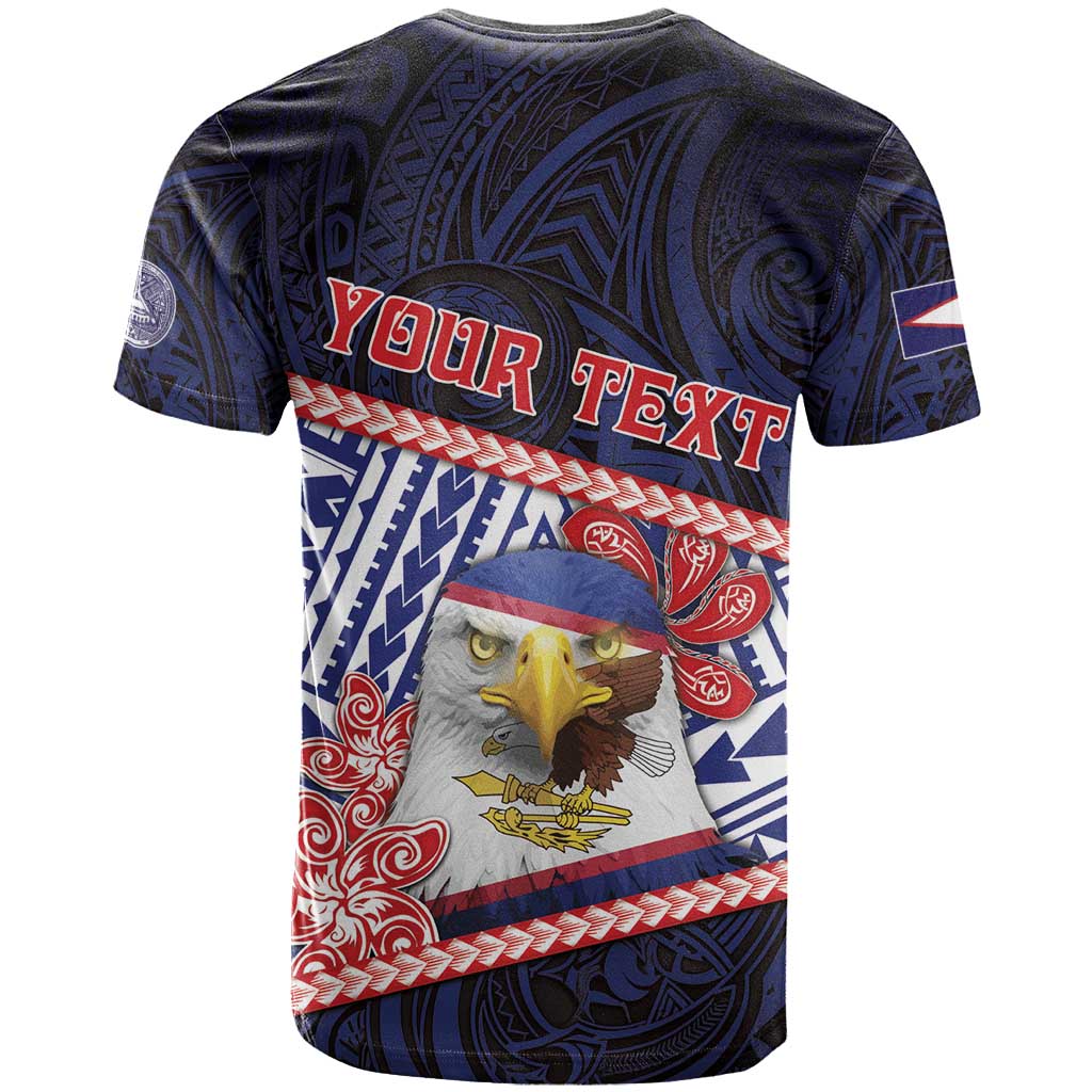 Personalized American Samoa T Shirt Bald Eagle With Polynesian Pattern DT05 - Polynesian Pride