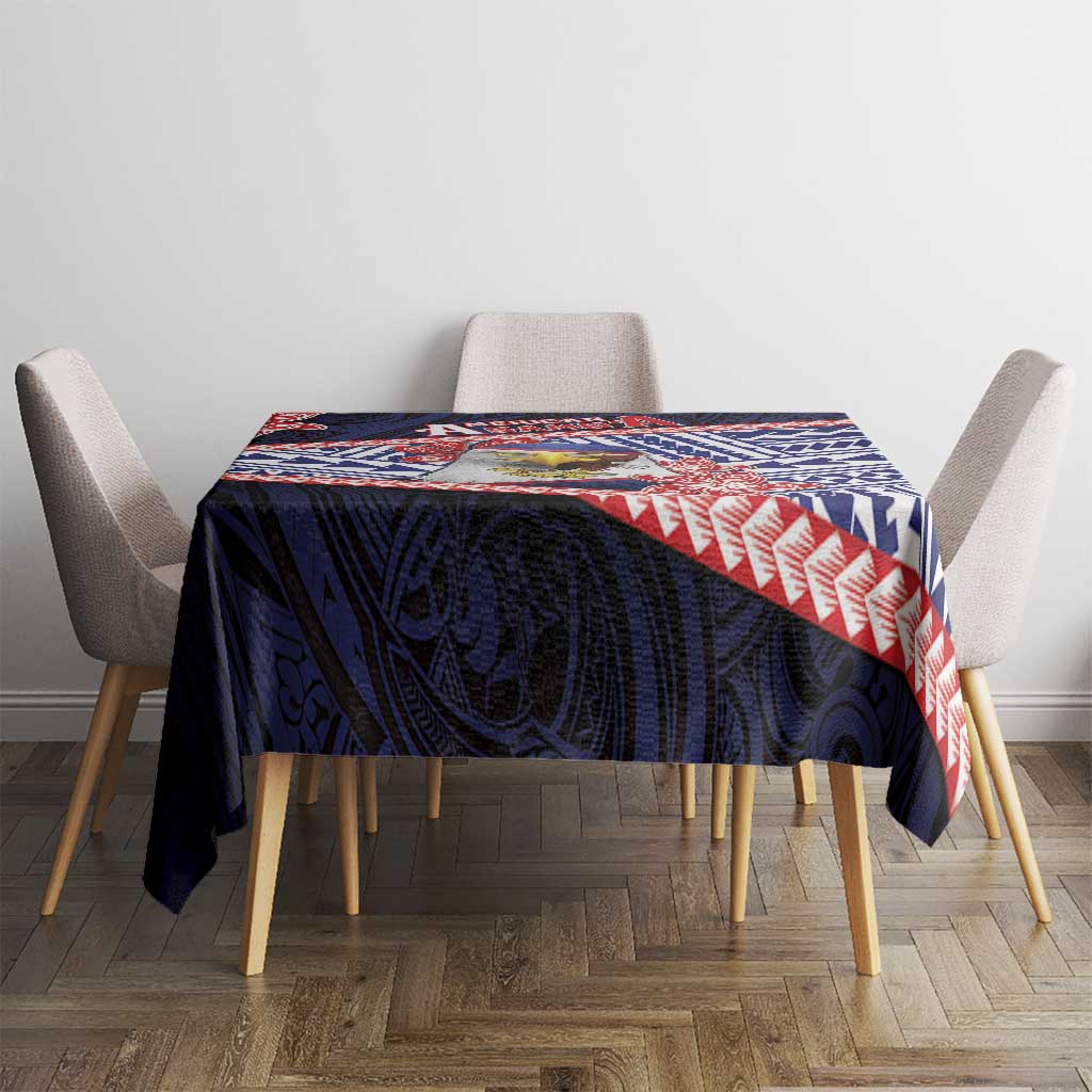 American Samoa Tablecloth Bald Eagle With Polynesian Pattern DT05 - Polynesian Pride