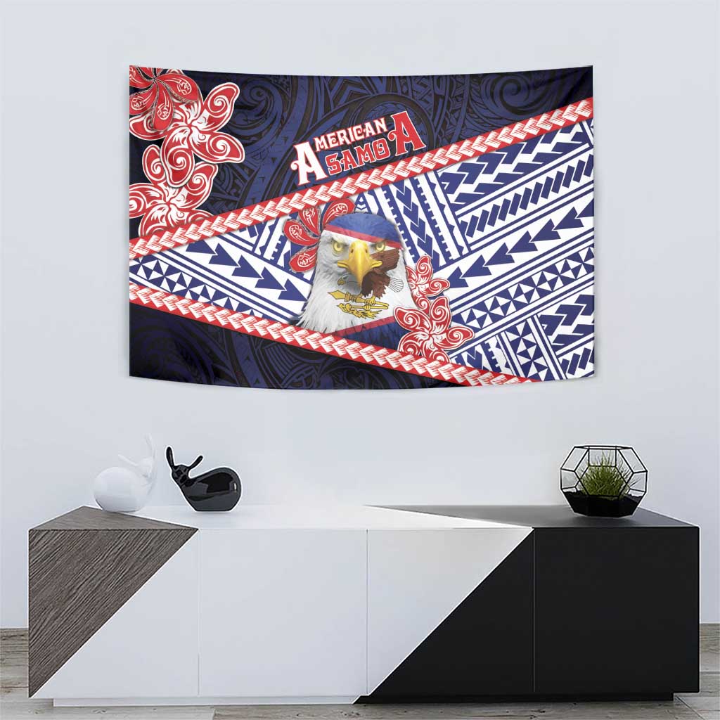 American Samoa Tapestry Bald Eagle With Polynesian Pattern DT05 - Polynesian Pride