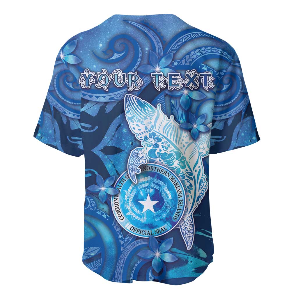 Personalised Northern Mariana Islands Baseball Jersey Galaxy Polynesian Shark Tattoo DT05 - Polynesian Pride
