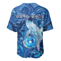Personalised Northern Mariana Islands Baseball Jersey Galaxy Polynesian Shark Tattoo DT05 - Polynesian Pride