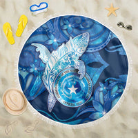 Northern Mariana Islands Beach Blanket Galaxy Polynesian Shark Tattoo DT05 One Size 150cm Blue - Polynesian Pride