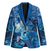 Personalised Northern Mariana Islands Blazer Galaxy Polynesian Shark Tattoo DT05 Unisex Blue - Polynesian Pride