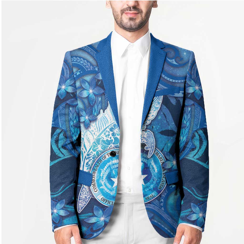 Personalised Northern Mariana Islands Blazer Galaxy Polynesian Shark Tattoo DT05 - Polynesian Pride