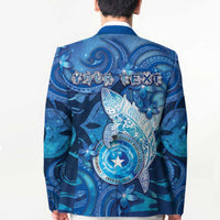 Personalised Northern Mariana Islands Blazer Galaxy Polynesian Shark Tattoo DT05 - Polynesian Pride