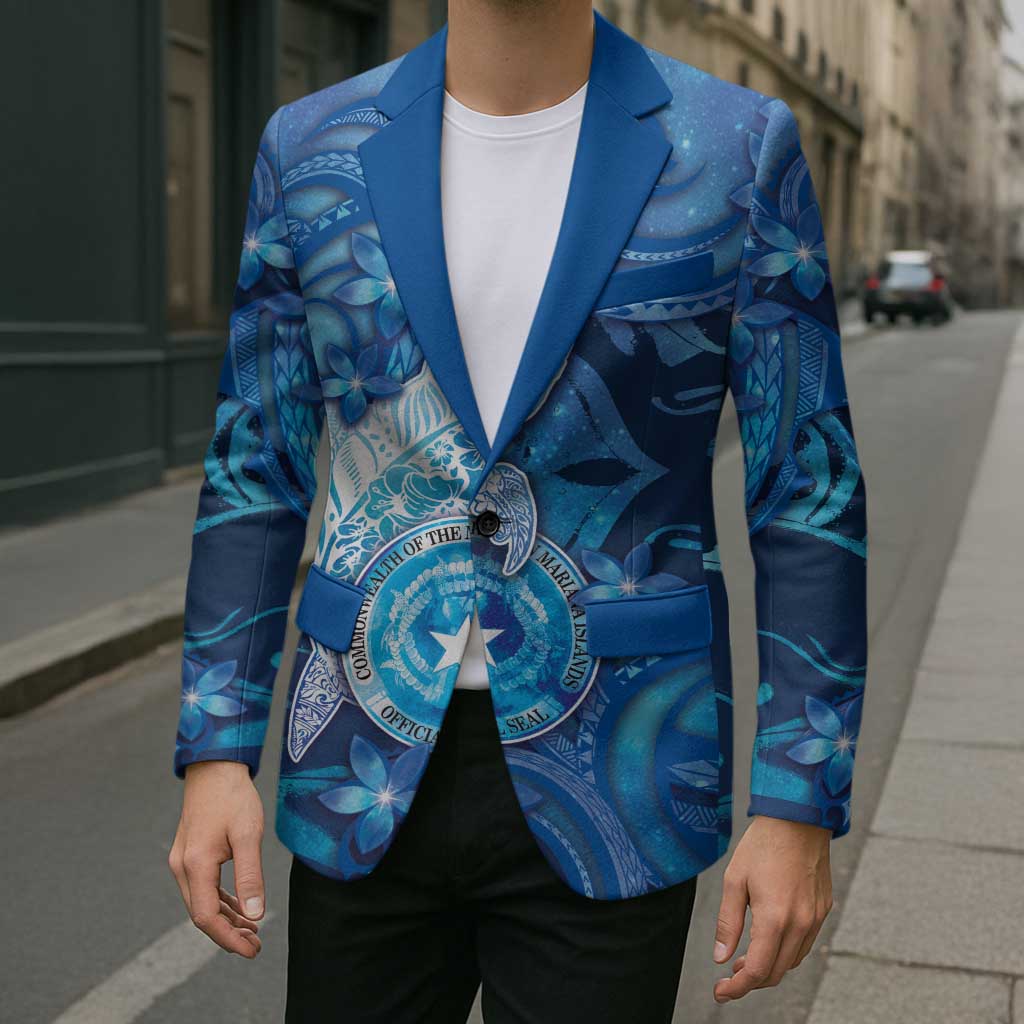 Personalised Northern Mariana Islands Blazer Galaxy Polynesian Shark Tattoo DT05 - Polynesian Pride