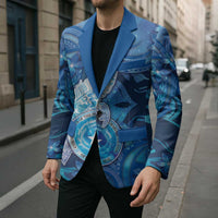 Personalised Northern Mariana Islands Blazer Galaxy Polynesian Shark Tattoo DT05 - Polynesian Pride