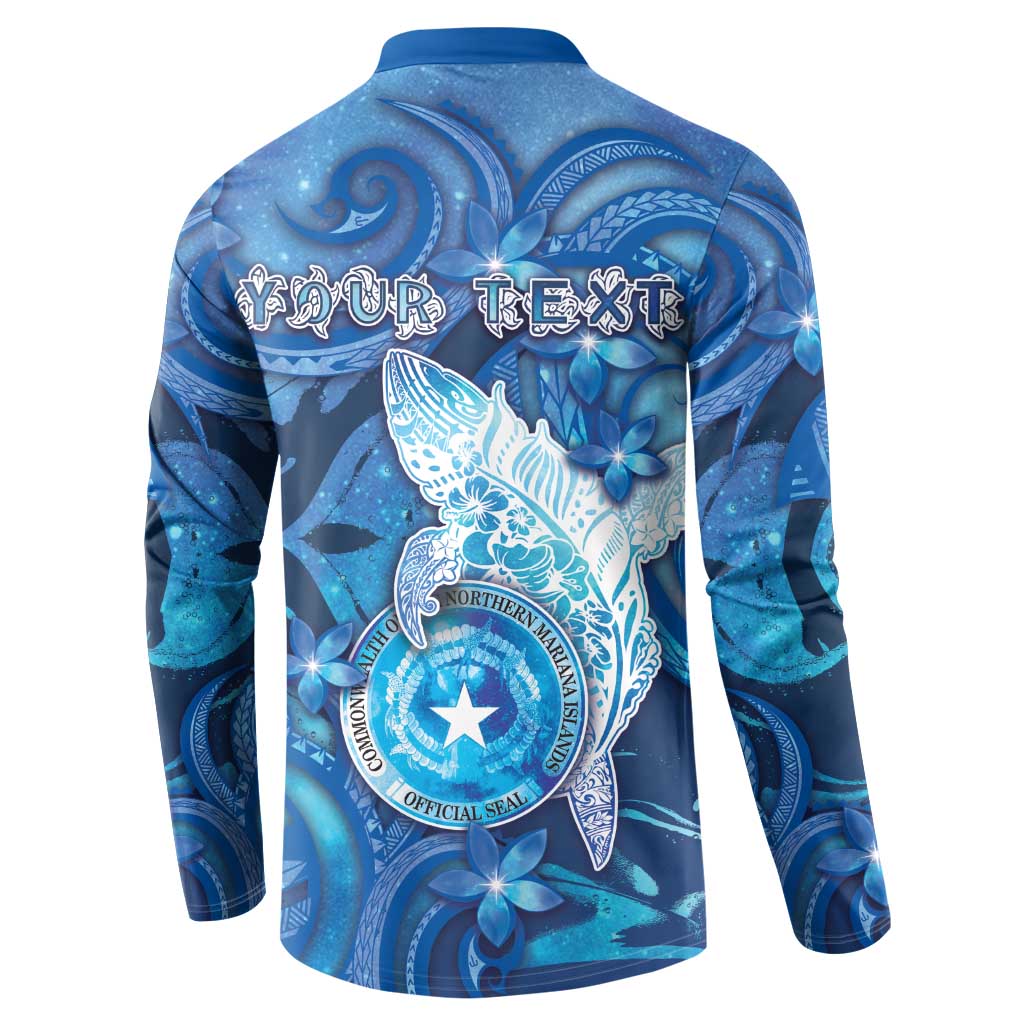 Personalised Northern Mariana Islands Button Sweatshirt Galaxy Polynesian Shark Tattoo DT05 - Polynesian Pride