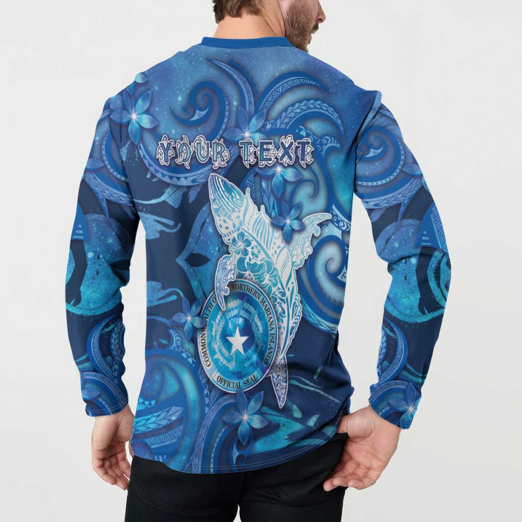 Personalised Northern Mariana Islands Button Sweatshirt Galaxy Polynesian Shark Tattoo DT05 - Polynesian Pride
