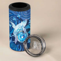 Personalised Northern Mariana Islands 4 in 1 Can Cooler Tumbler Galaxy Polynesian Shark Tattoo DT05 - Polynesian Pride